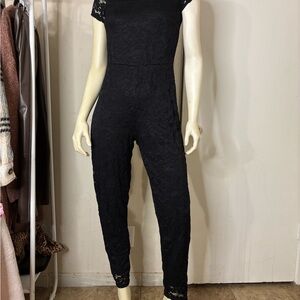 Elegant Black Lace Jumpsuit